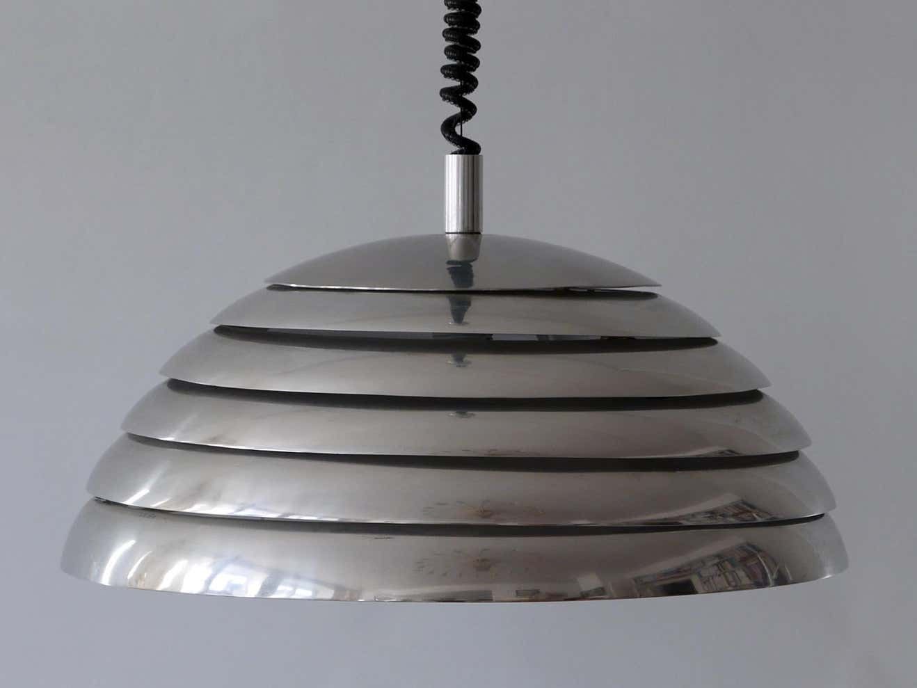 photo vintage Large Mid Century Modern Pendant Lamp By Vereinigte Werkstätten München, 1960s