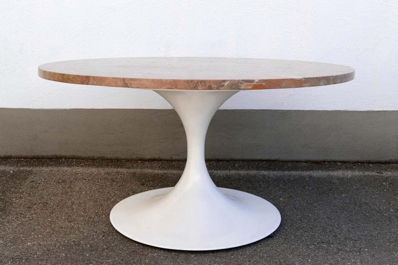 Rare Mid Century Modern Tulip Base Marble Coffee Table By Honsel, Germany, 1960s photo buy
