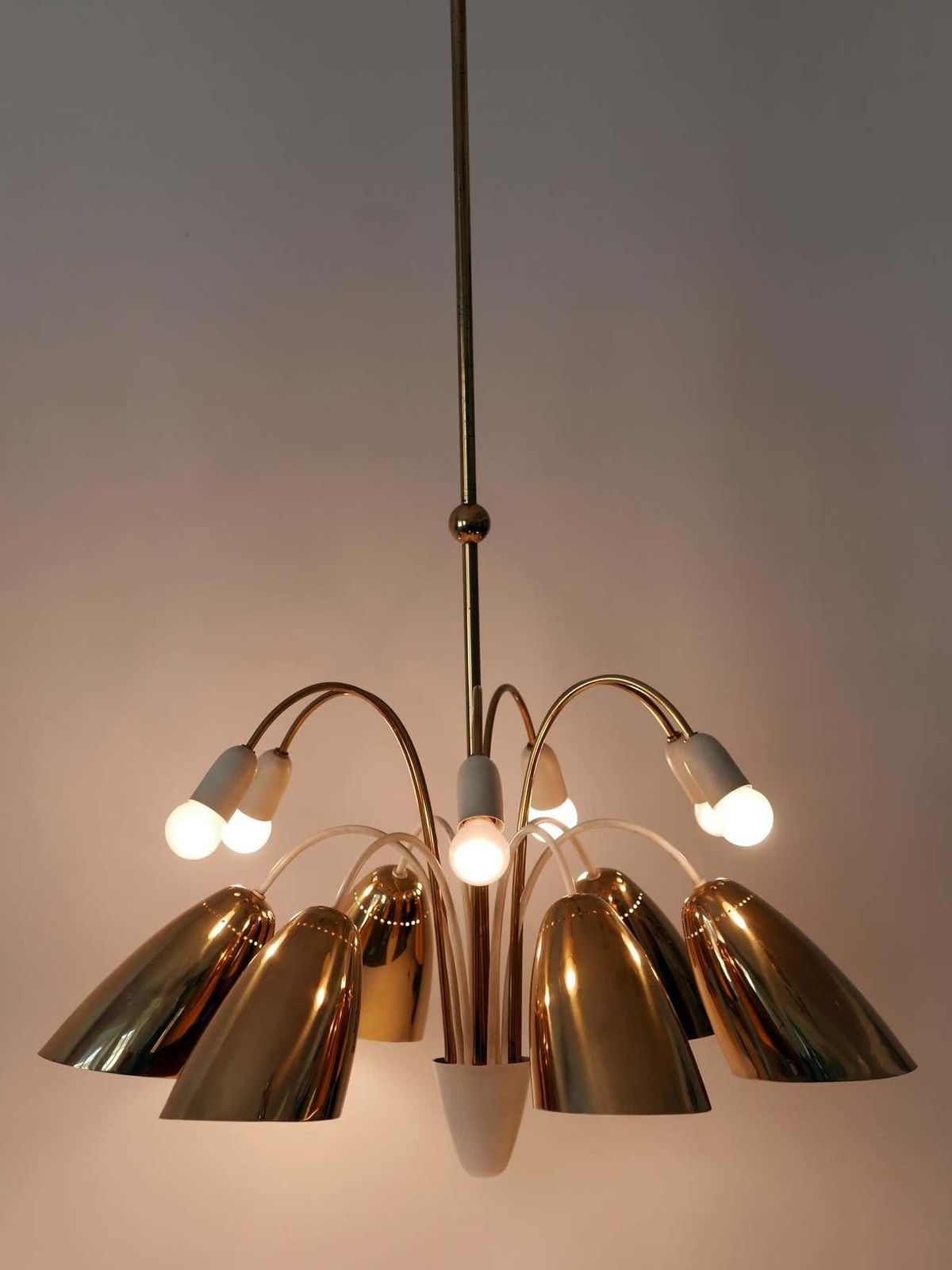 Rare Large 12 Armed Sputnik Chandelier Or Pendant Lamp By Vereinigte Werkstätten photo buy