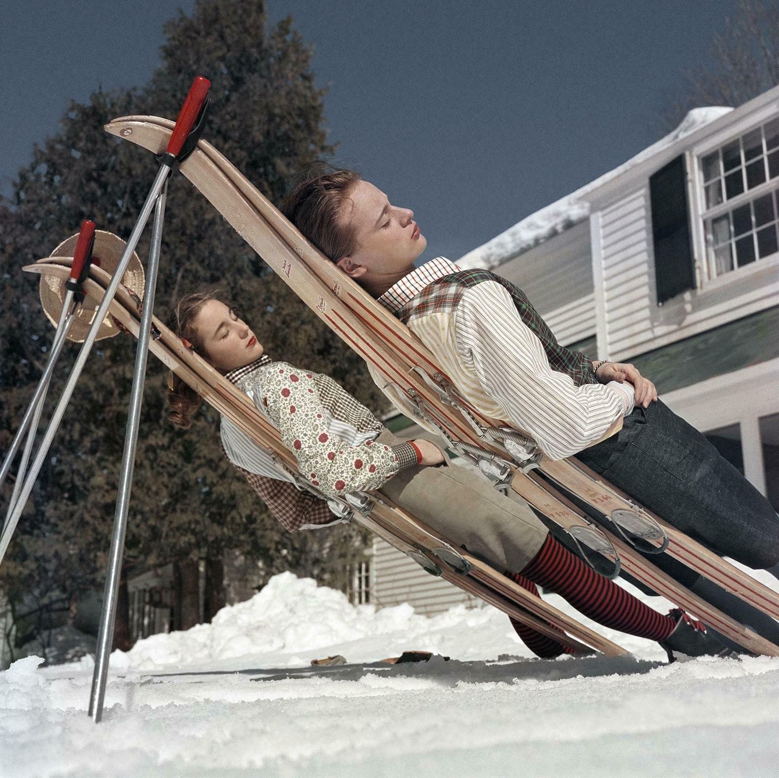 New England Skiing By Slim Aarons   Limited Edition Estate Stamped C Type Print
