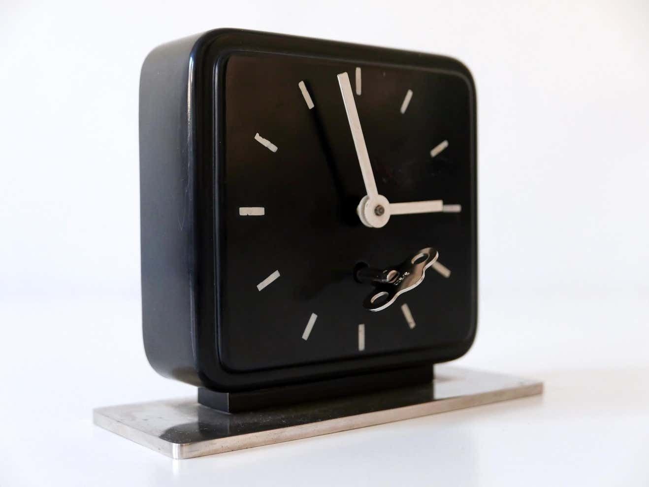 Bauhaus Table Or Desk Clock By Marianne Brandt For Ruppelwerk Gotha Germany 1932 photo 2723.0