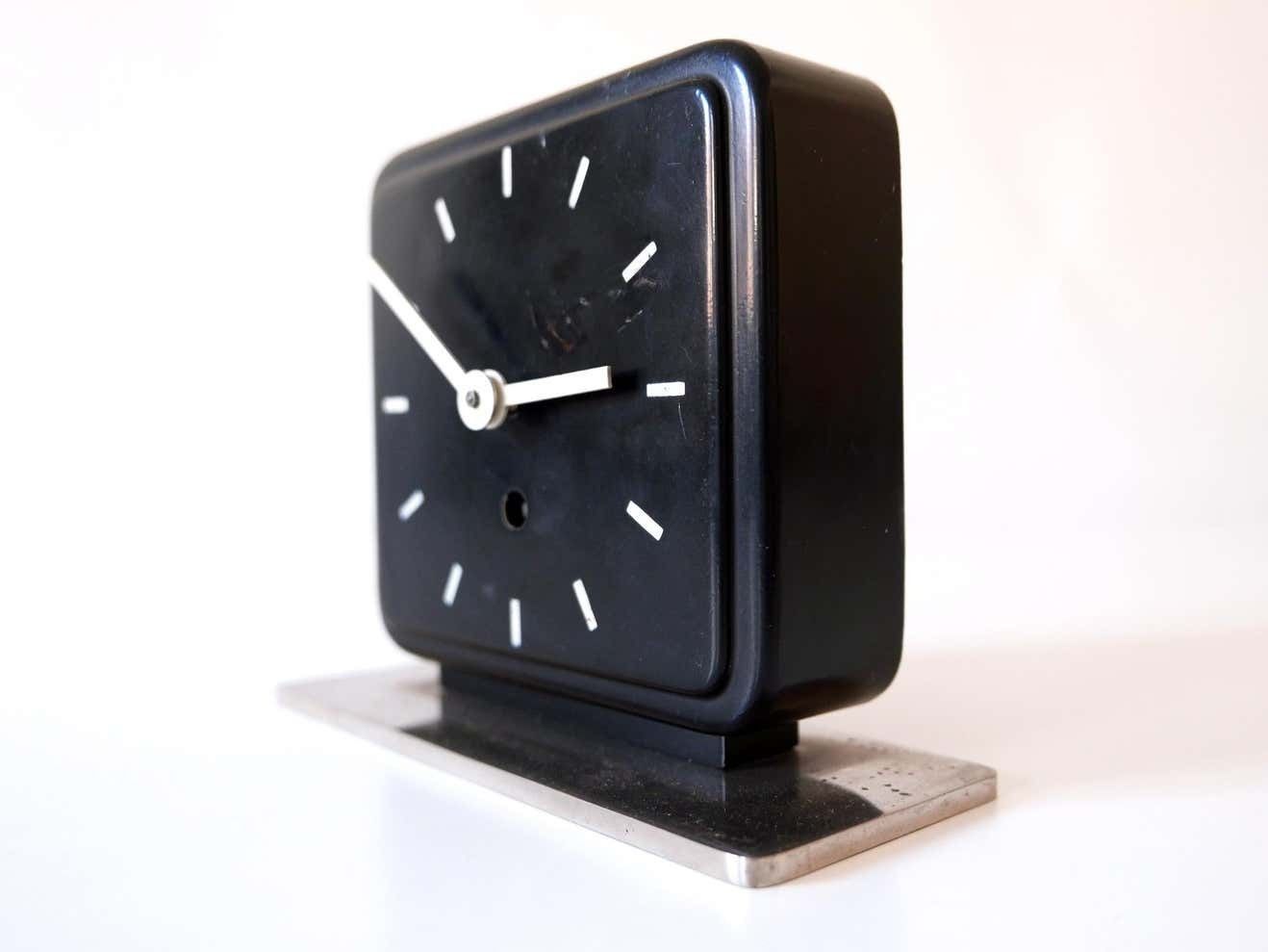 photo furniture Bauhaus Table Or Desk Clock By Marianne Brandt For Ruppelwerk Gotha Germany 1932