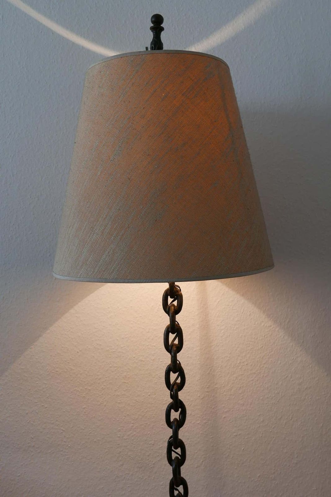 Mid Century Modern Franz West Style Wrought Iron Chain Floor Lamp 1960s, Germany photo vintage