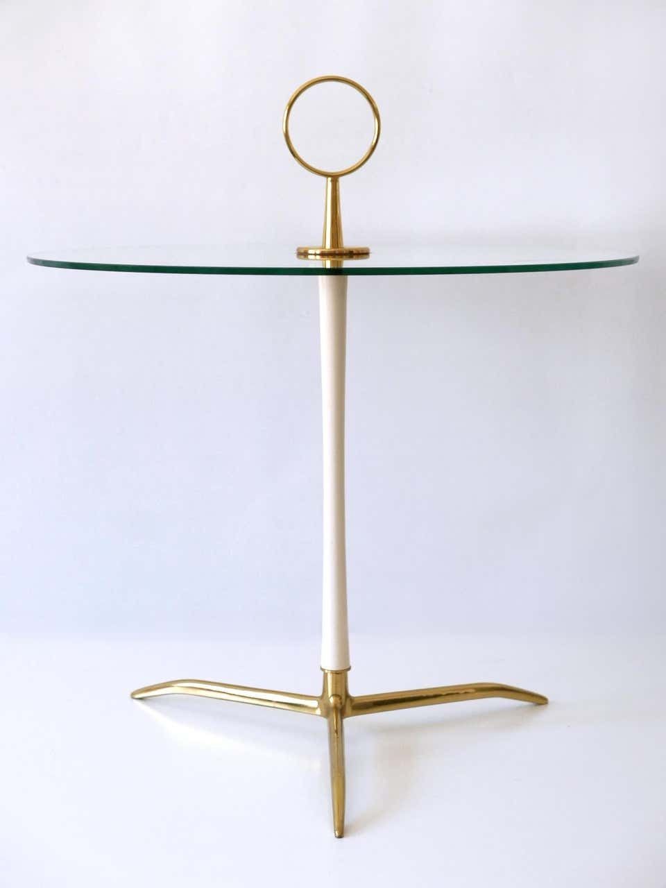 Elegant Mid Century Modern Side Table By Vereinigte Werkstätten Germany 1950s photo Furniture