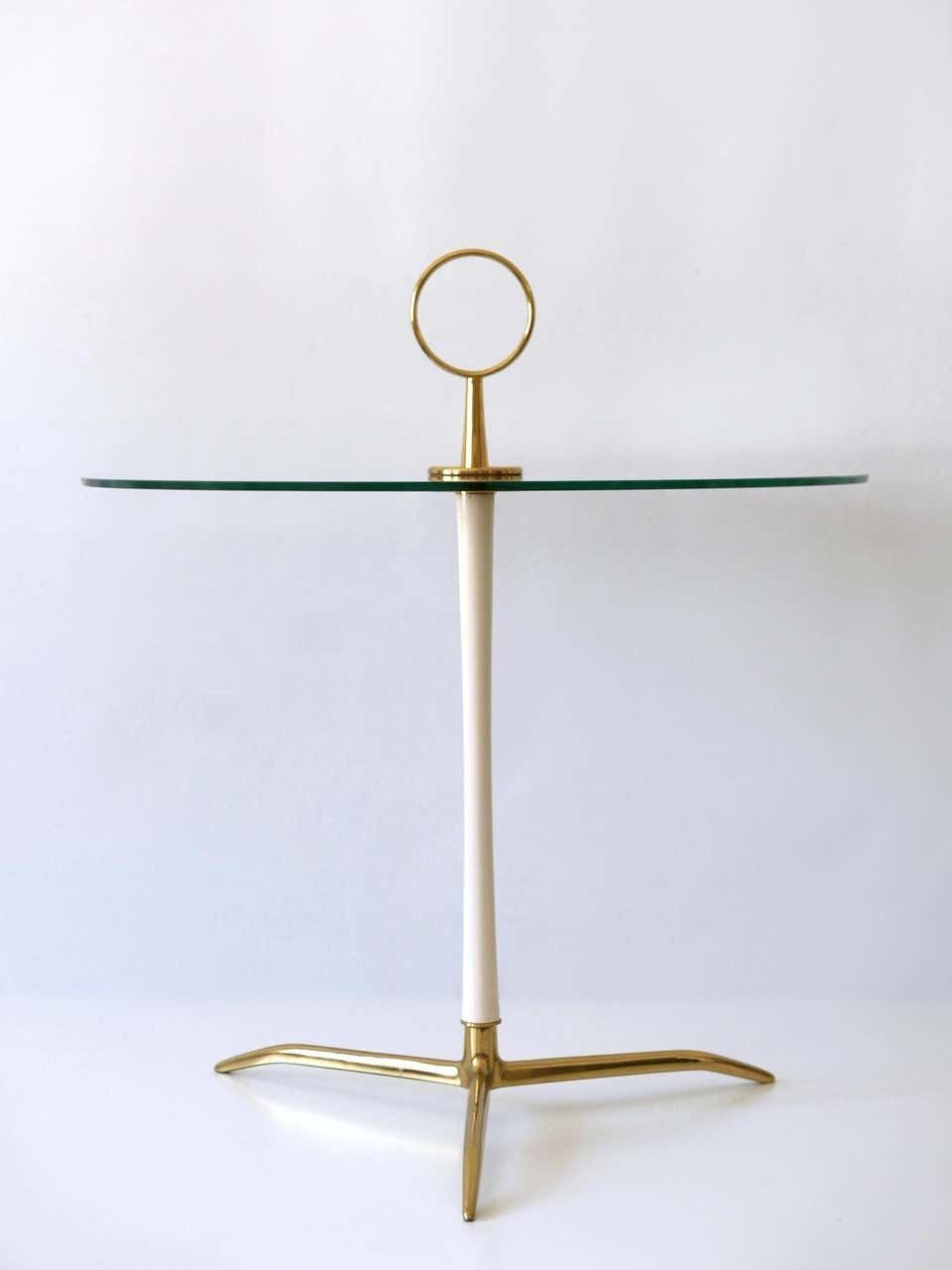photo furniture Elegant Mid Century Modern Side Table By Vereinigte Werkstätten Germany 1950s