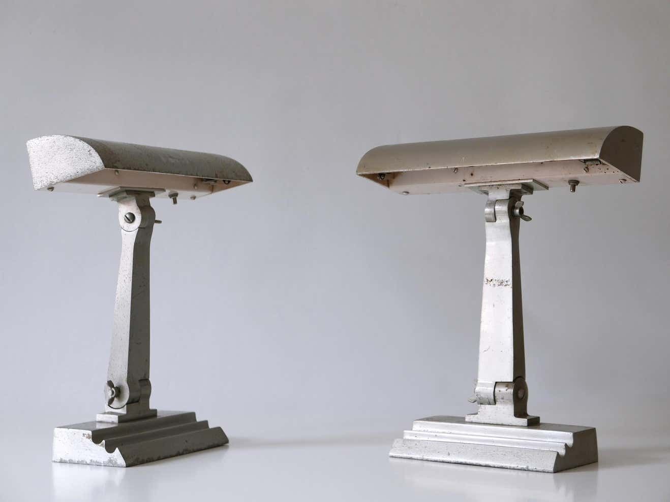 Set Of Two Rare Art Deco Desk Or Table Lamps From An Us Cruiser Ship, 1920s photo 4084.0