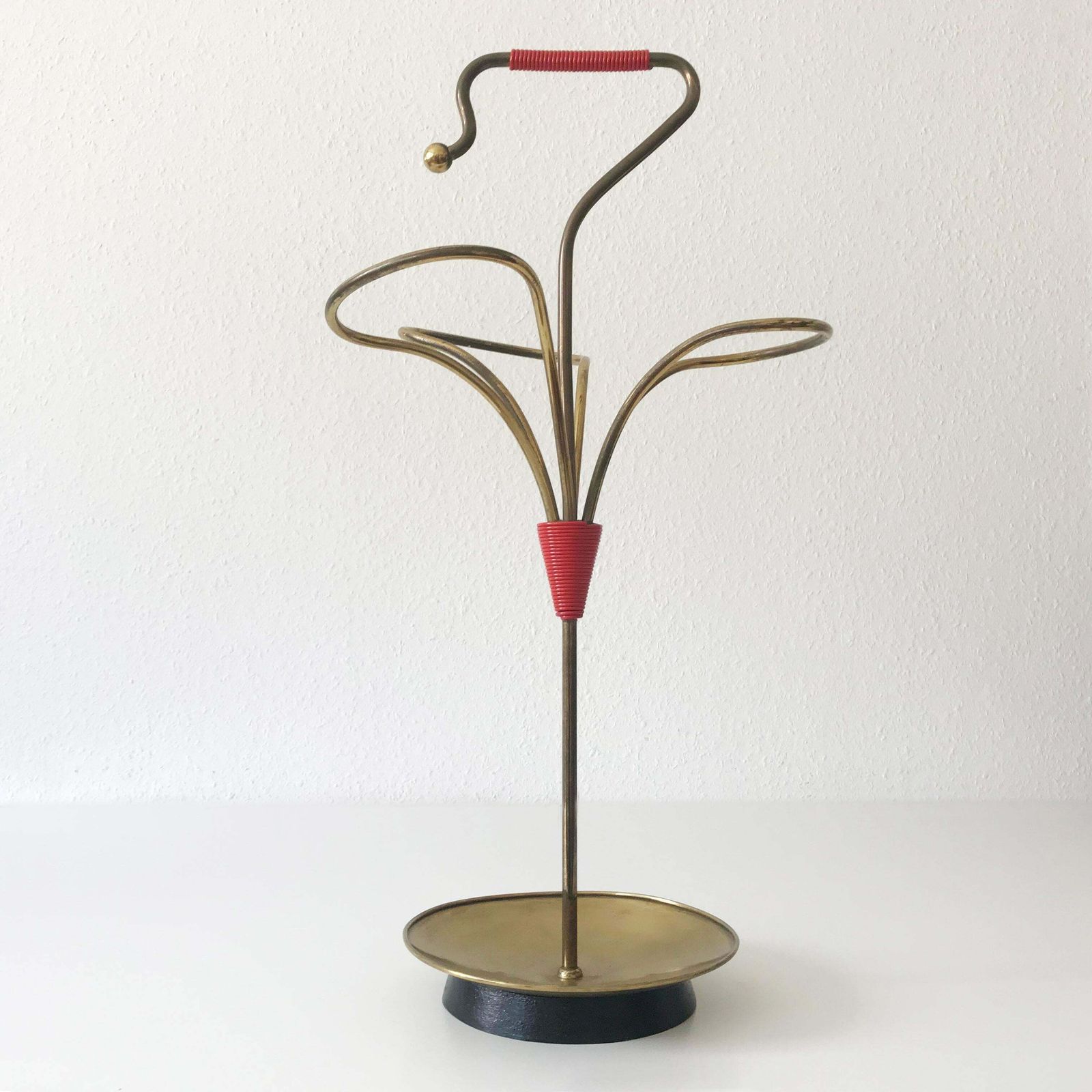 Lovely Mid Century Modern Brass Umbrella Stand 1950s Austria photo Home Decor