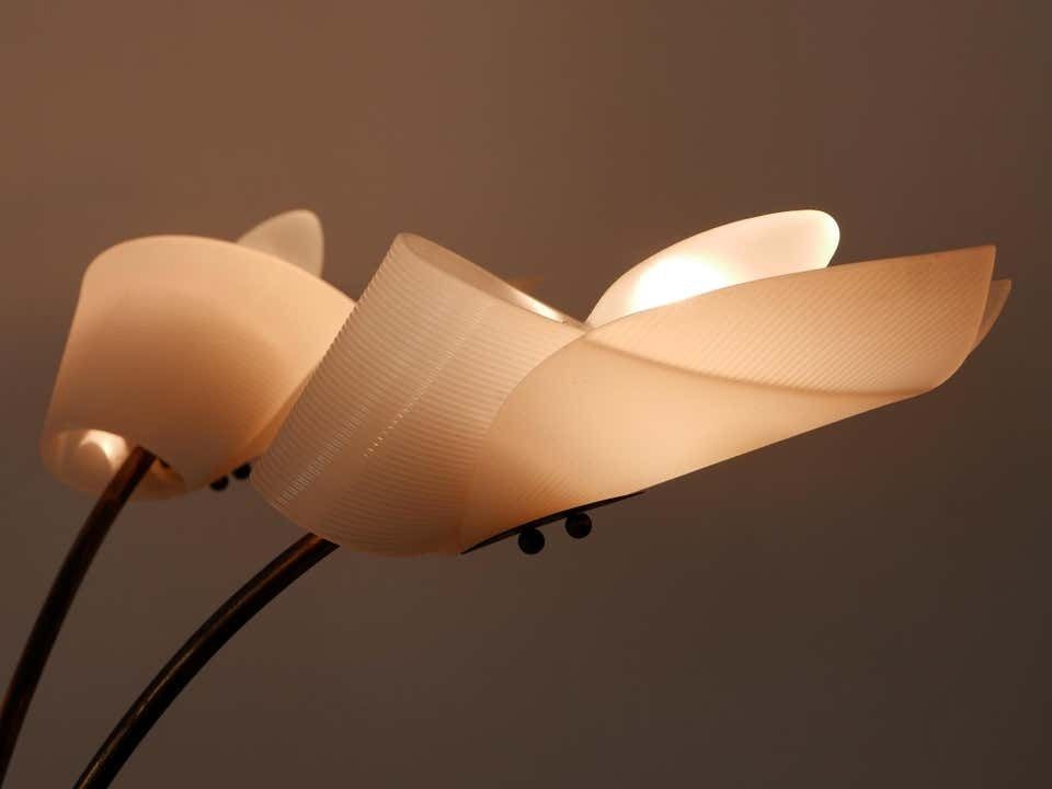 photo vintage Lovely Mid Century Modern Fived Armed Chandelier Or Pendant Lamp Germany 1950s