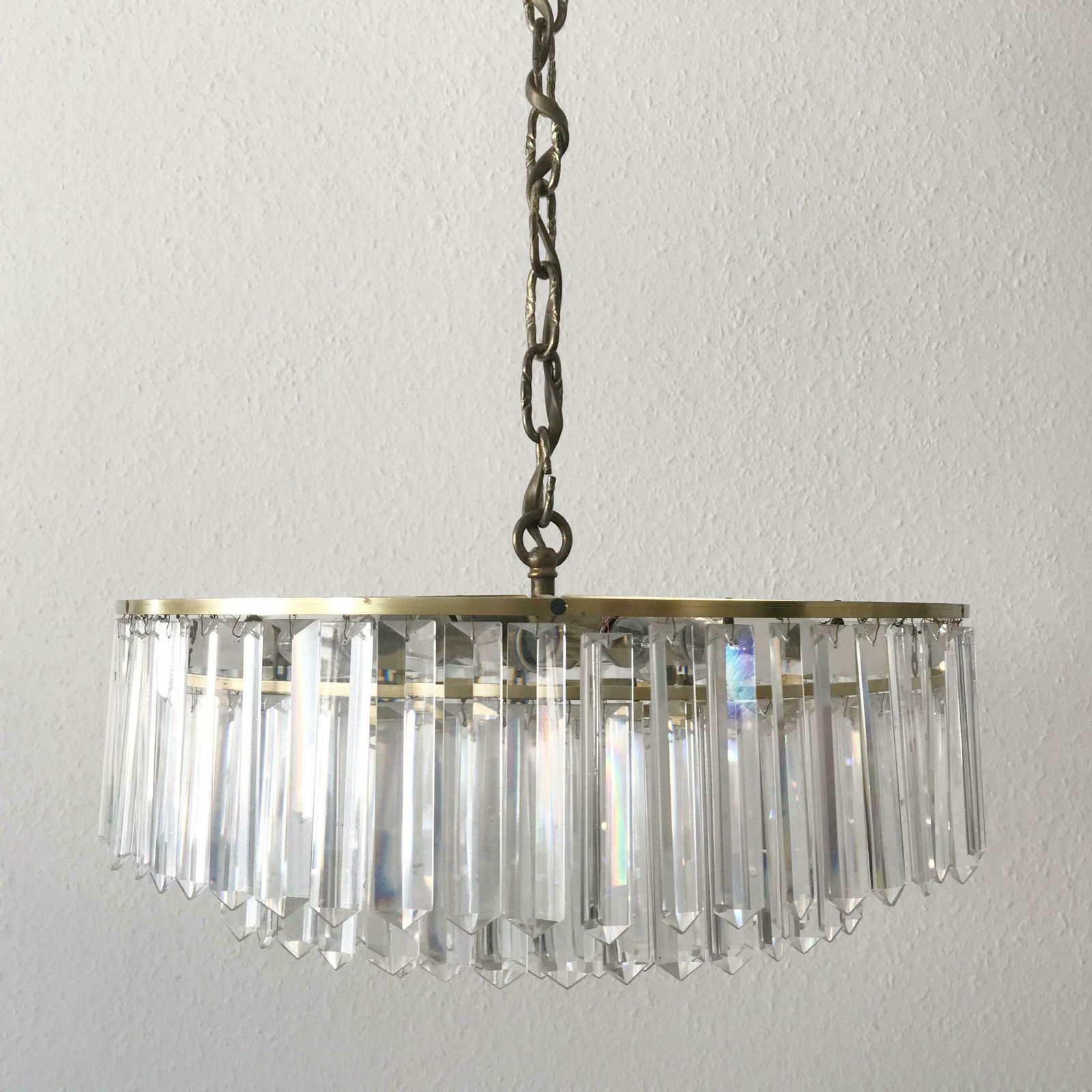 Crystal Glass Chandelier Or Pendant Lamp By Bakalowits And Söhne Vienna 1950s photo 2950.0