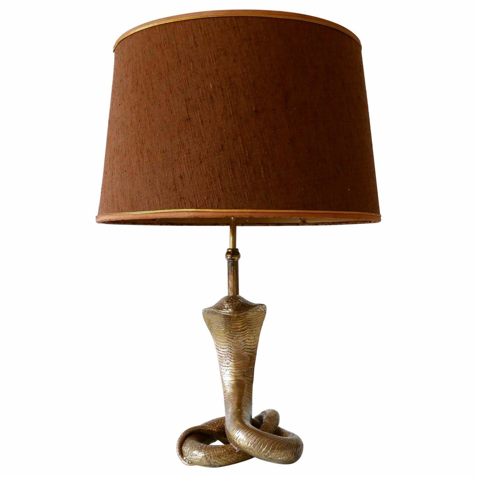 Exceptional Mid Century Modern Cobra Table Lamp By Maison Jansen France 1970s