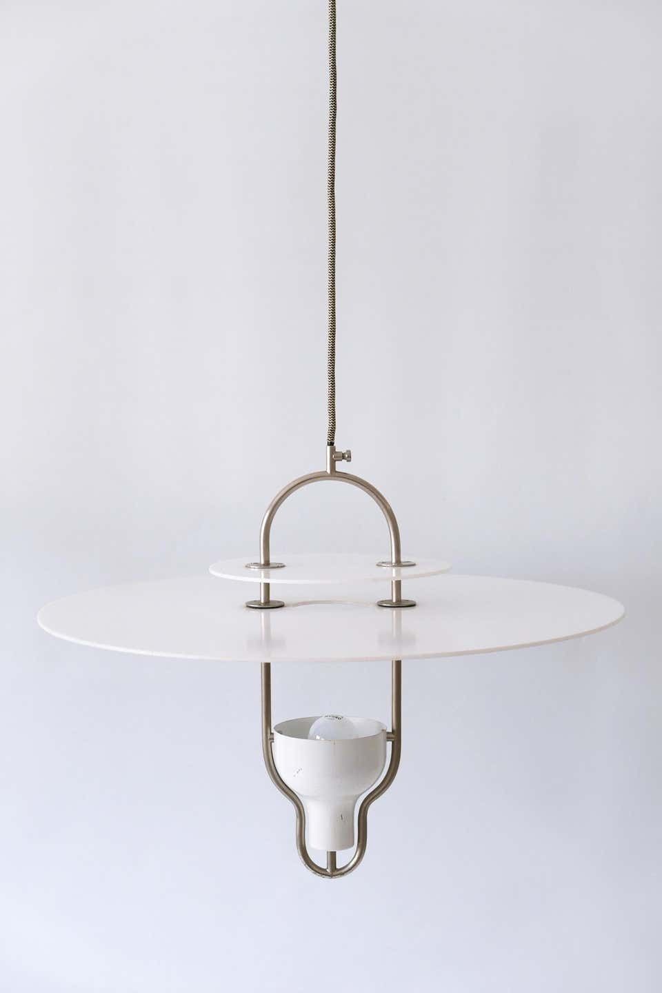 Exceptional Mid Century Modern Ufo Pendant Lamp, Italy, 1960s photo for sale