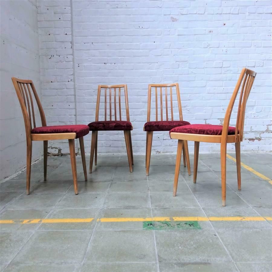 Set Of 4 Tatra Chairs By Antonin Suman For Ton