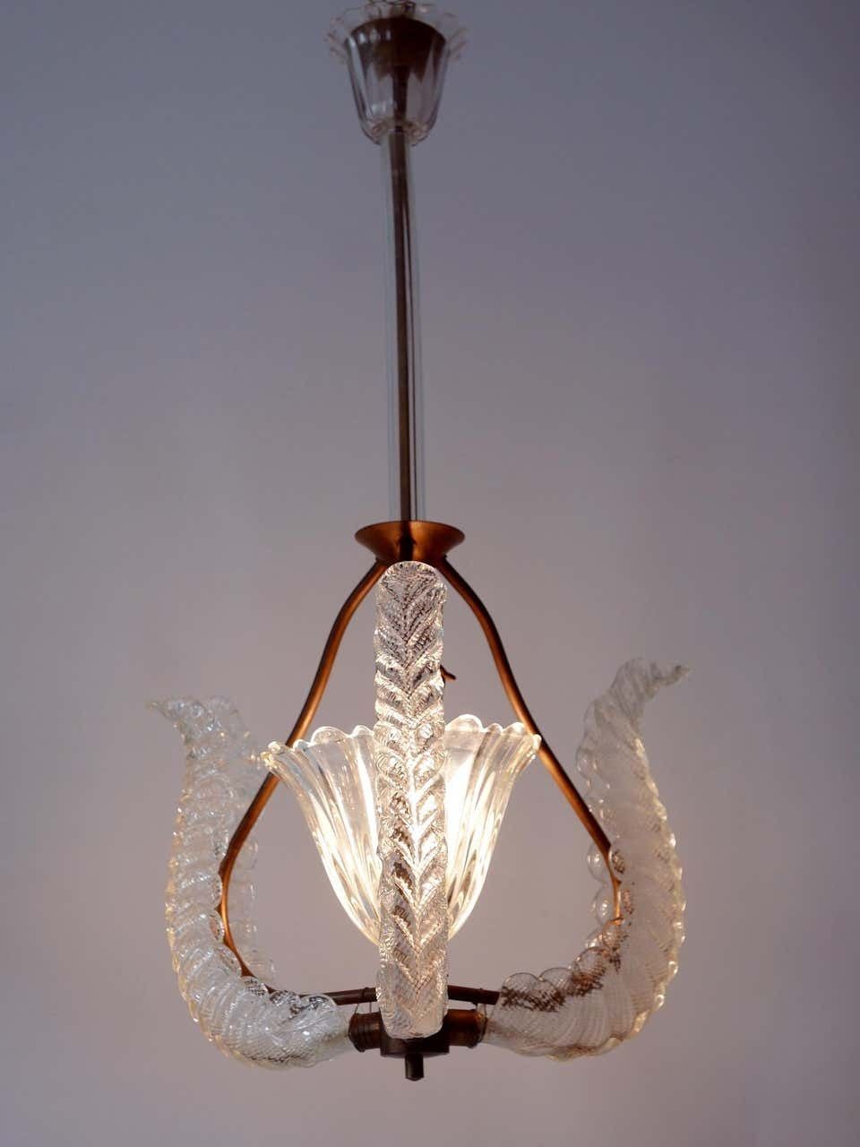photo furniture Rare Mid Century Modern Chandelier Or Pendant Lamp ''Putti'' By Barovier & Toso