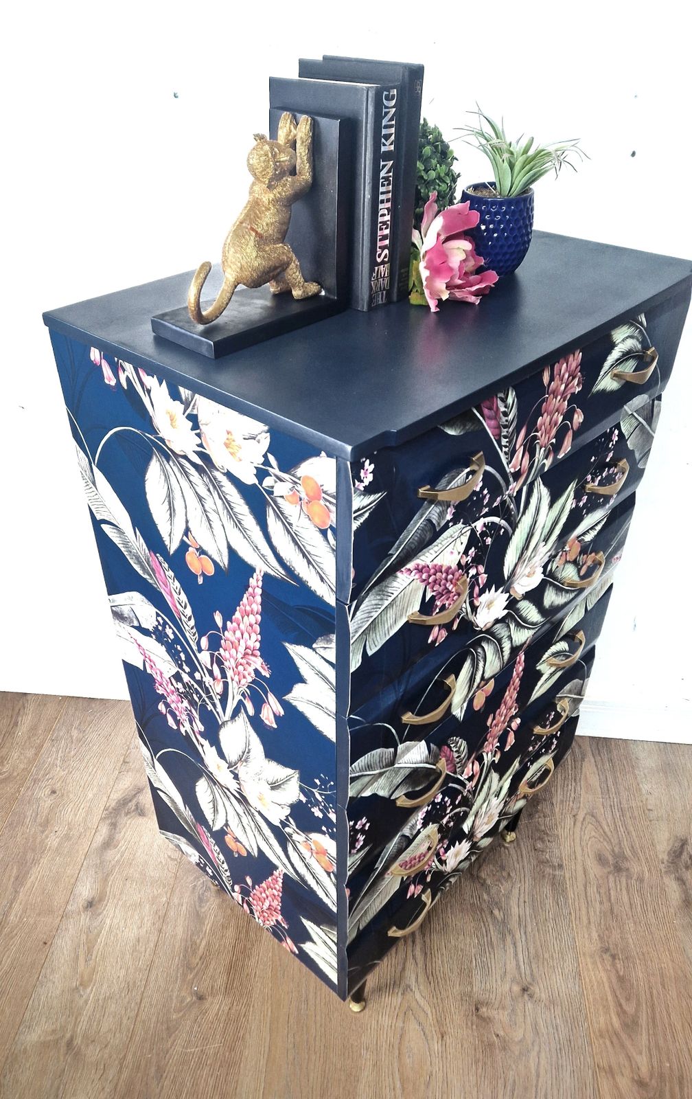 Meredew Chest Of Drawers In Navy Blue photo for sale
