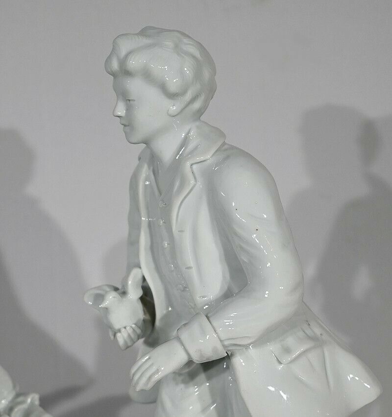 Earthenware "Couple Of Gallants", After F.Boucher, Sèvres   Late 19th Century photo vintage