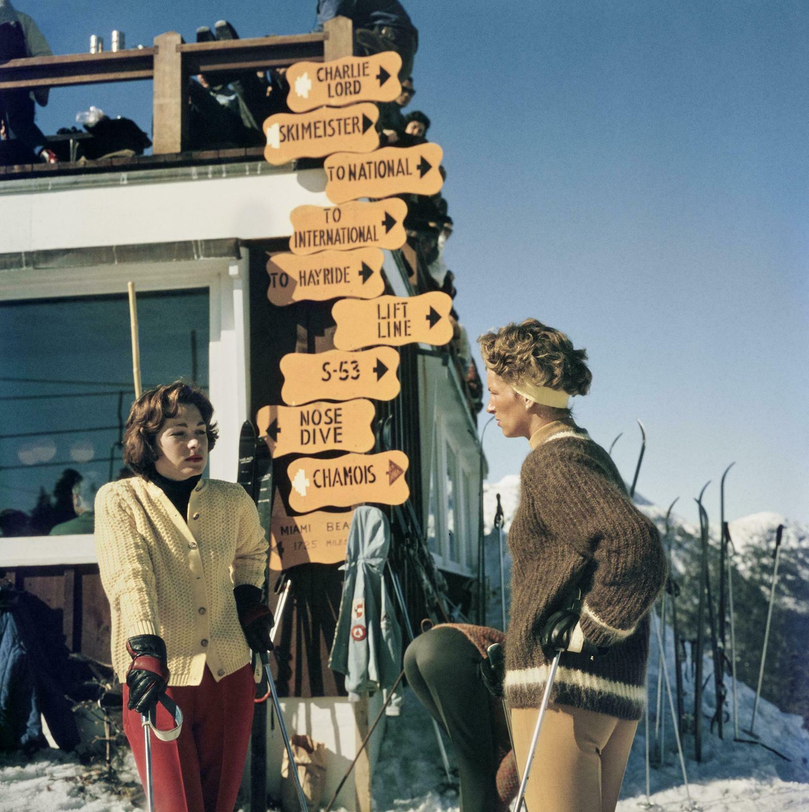 Skiing In Stowe, 1962 By Slim Aarons   Limited Edition Estate Stamped C Type Print