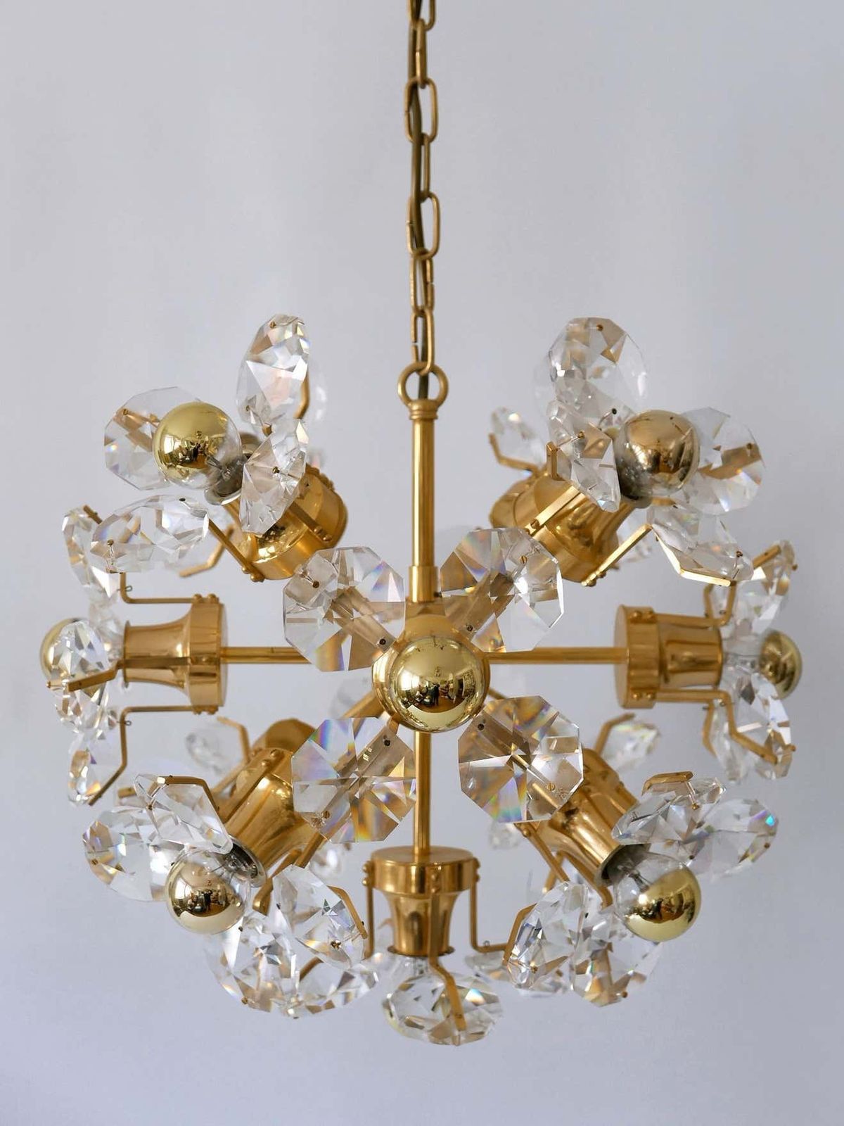 Gorgeous Mid Century Sputnik Chandelier Or Pendant Lamp Dandelion By Palwa 1960s photo 7714.0