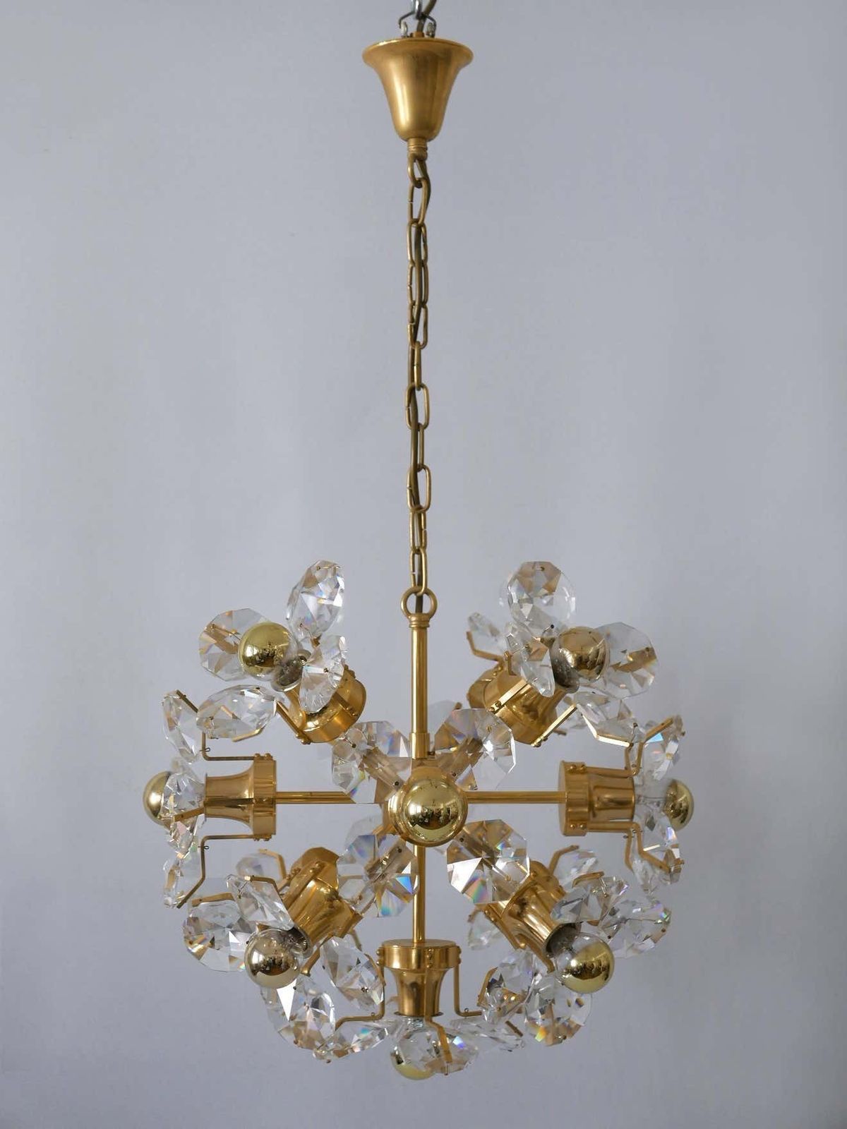 photo vinterior Gorgeous Mid Century Sputnik Chandelier Or Pendant Lamp Dandelion By Palwa 1960s