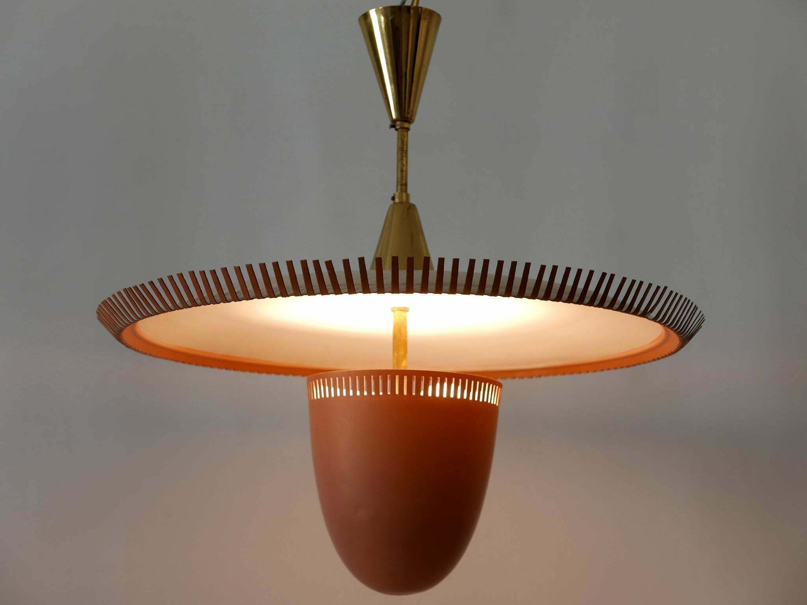 photo for sale Exceptional & Lovely Mid Century Modern Pendant Lamp Or Chandelier Germany 1950s
