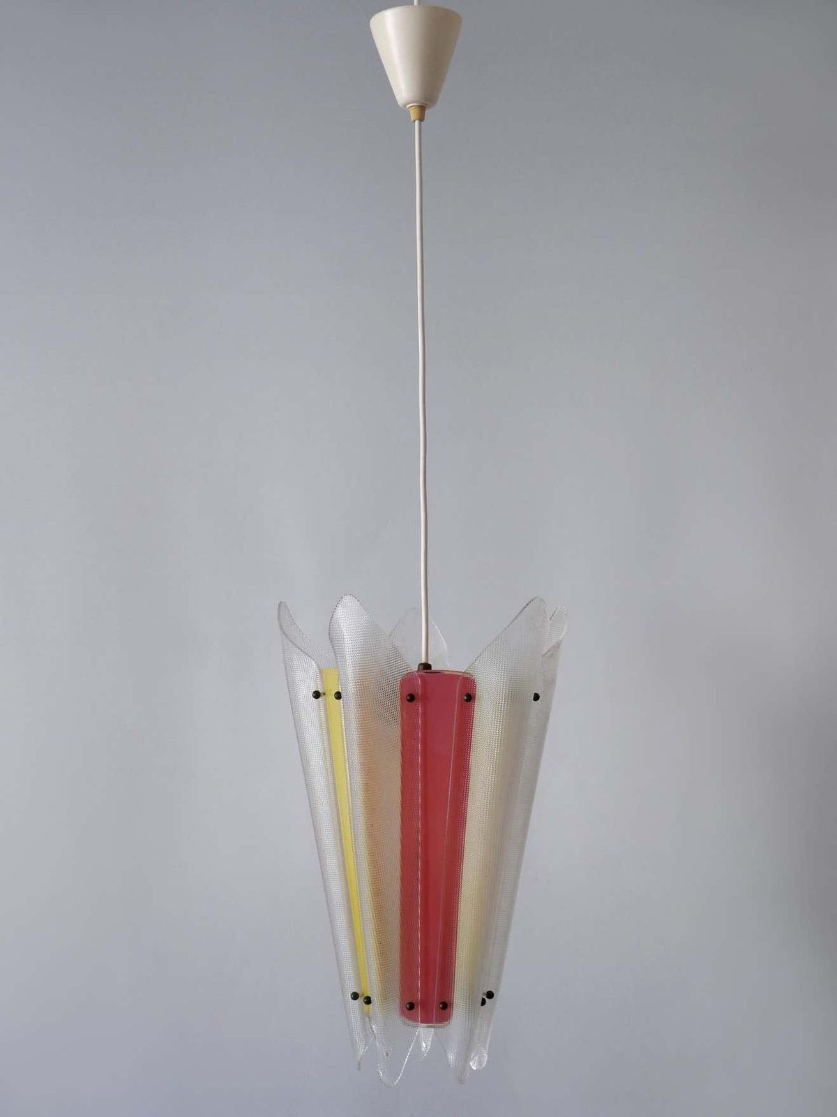 Rare Mid Century Modern Multi Coloured Lucite Pendant Lamp Germany 1960s photo 2541.0