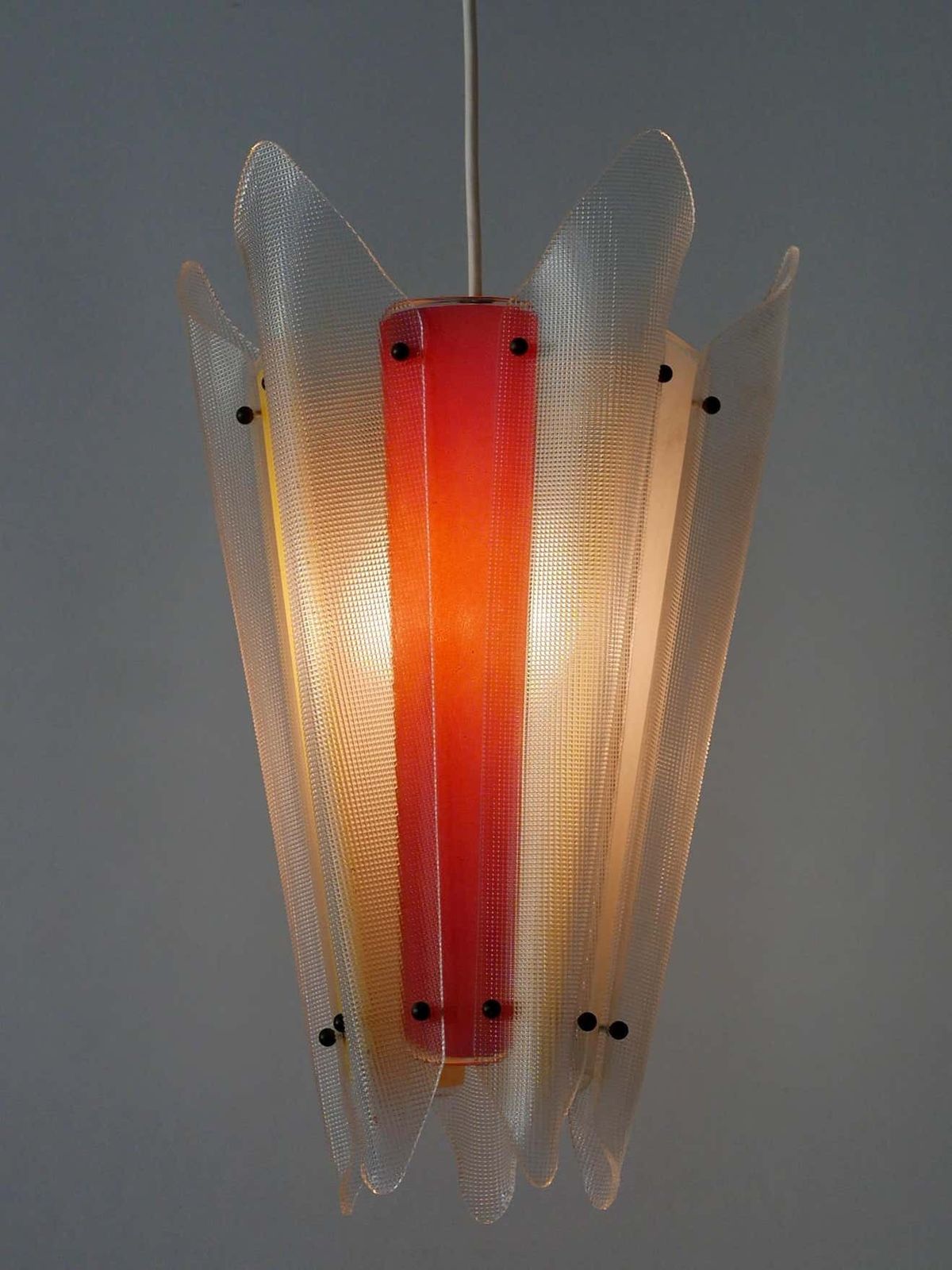 photo furniture Rare Mid Century Modern Multi Coloured Lucite Pendant Lamp Germany 1960s