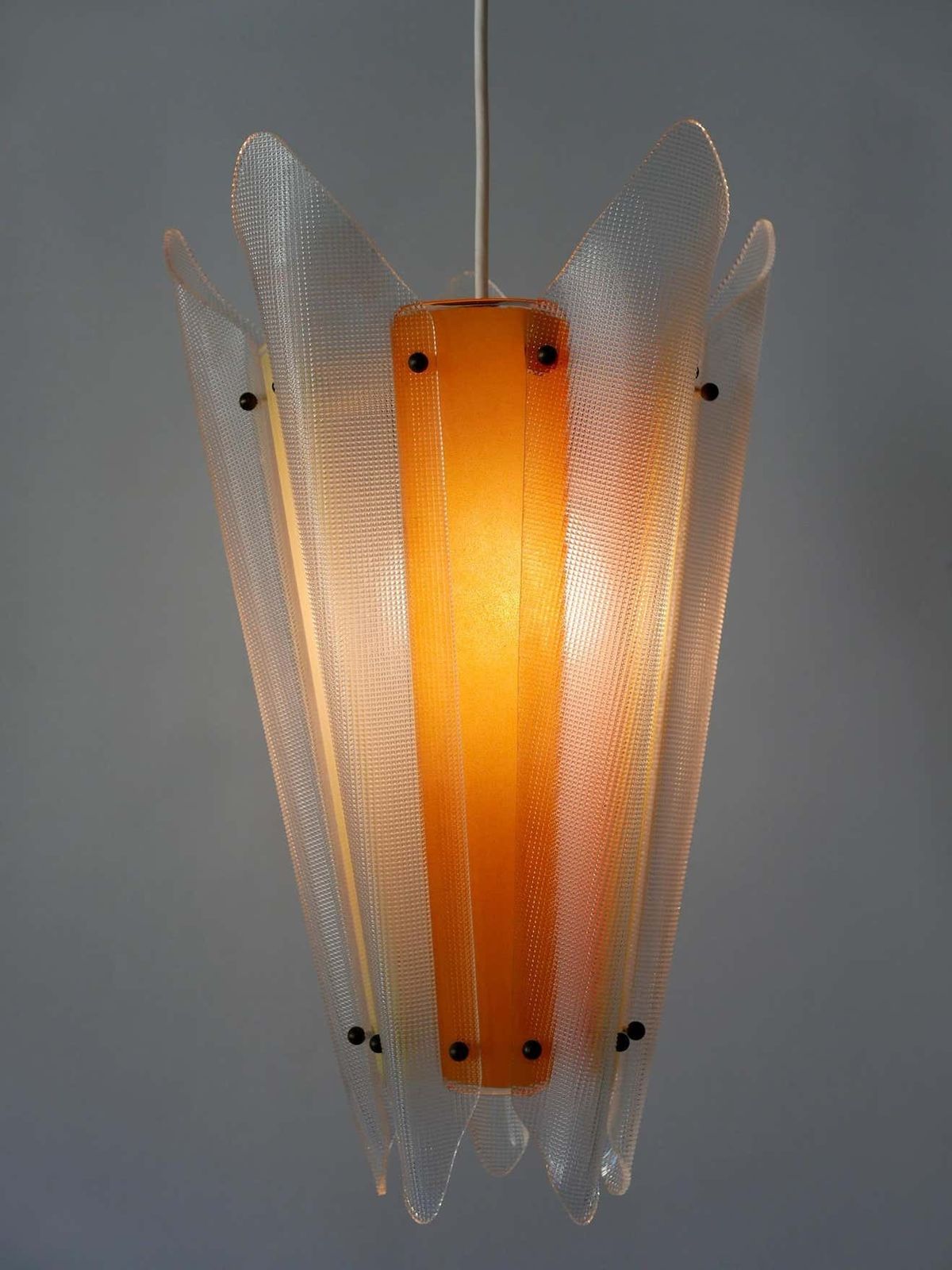 photo vinterior Rare Mid Century Modern Multi Coloured Lucite Pendant Lamp Germany 1960s