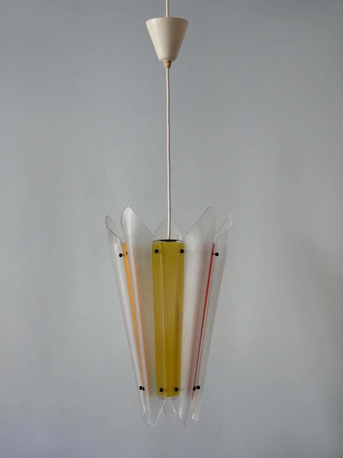 photo buy Rare Mid Century Modern Multi Coloured Lucite Pendant Lamp Germany 1960s