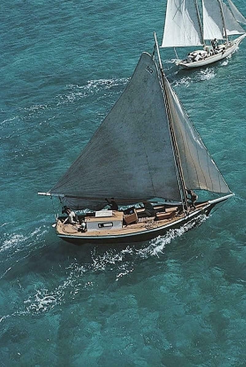 Sailing In The Bahamas By Slim Aarons photo Art