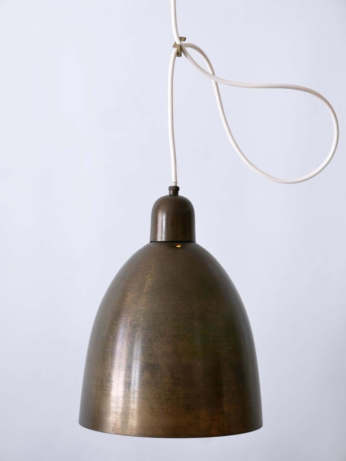 Rare & Elegant Mid Century Modern Brass Church Pendant Lamps Germany 1950s photo buy