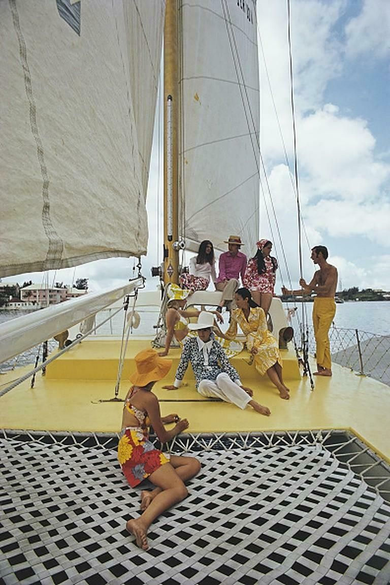 A Colorful Crew By Slim Aarons, Limited Edition Estate Stamped C Type