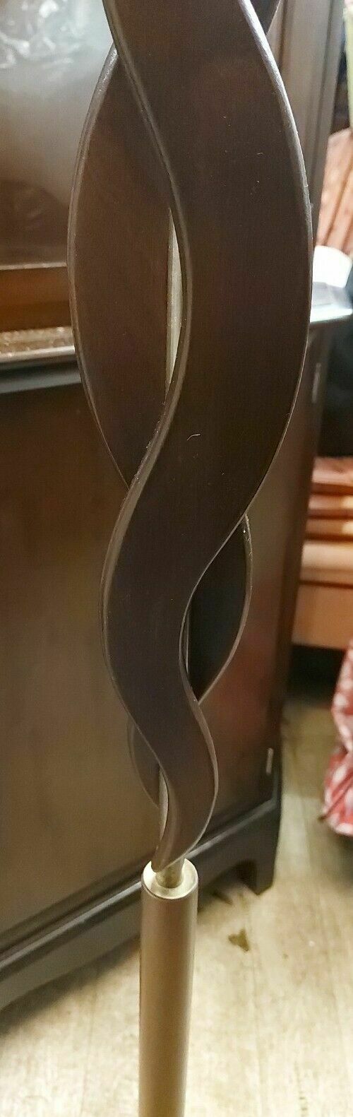 Vintage/Retro/Mid Century Vintage Teak And Brass Standard Floor Lamp With Shade photo 185.0