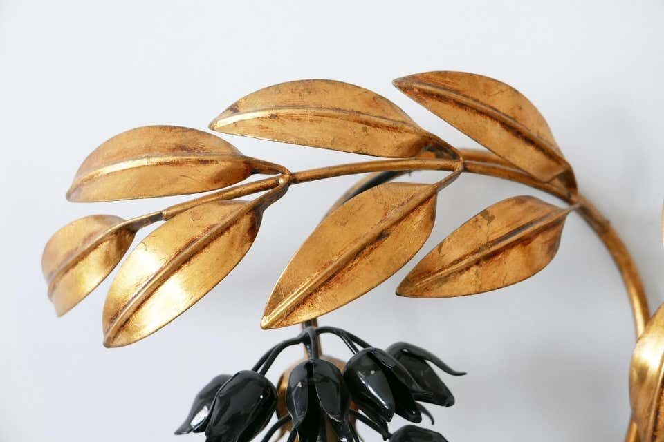 Lighting Huge Pioggia D''Oro Gilt Metal Wall Lamp Or Sconce By Hans Kögl, 1970s, Germany photo