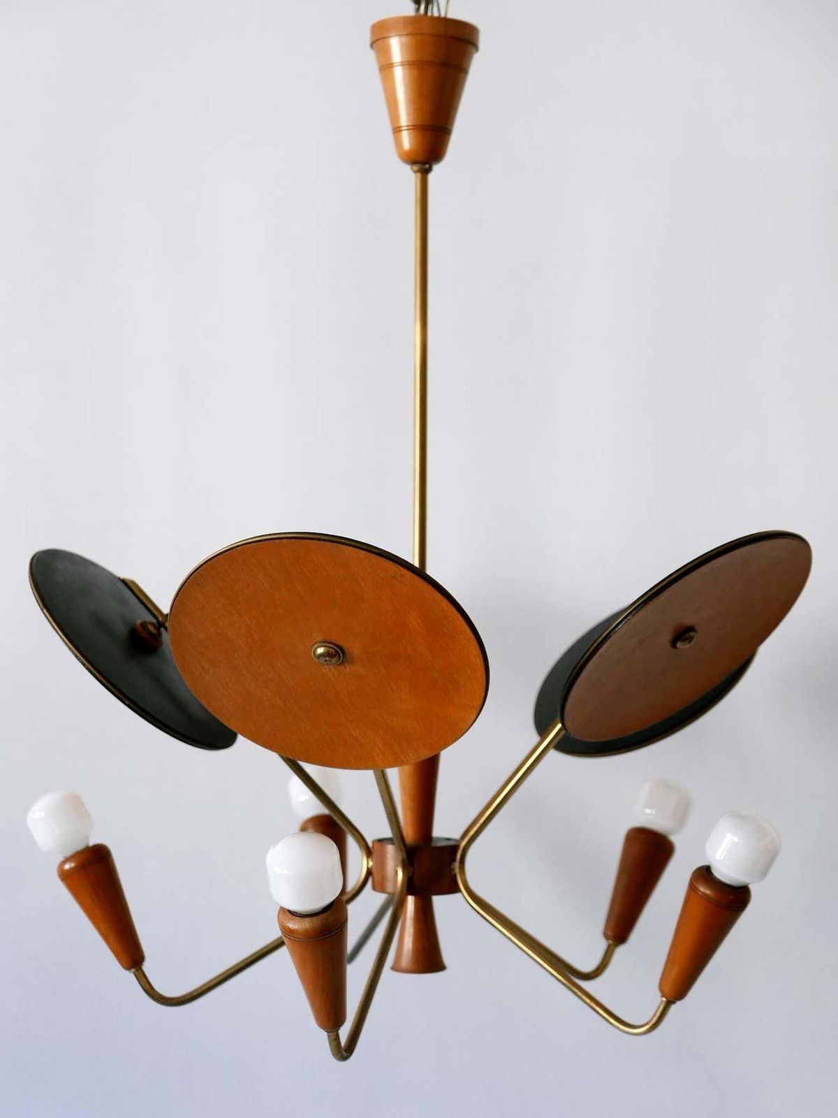 5899.0 Exceptional Mid Century Modern Sputnik Pendant Lamp Or Chandelier Germany 1950s photo