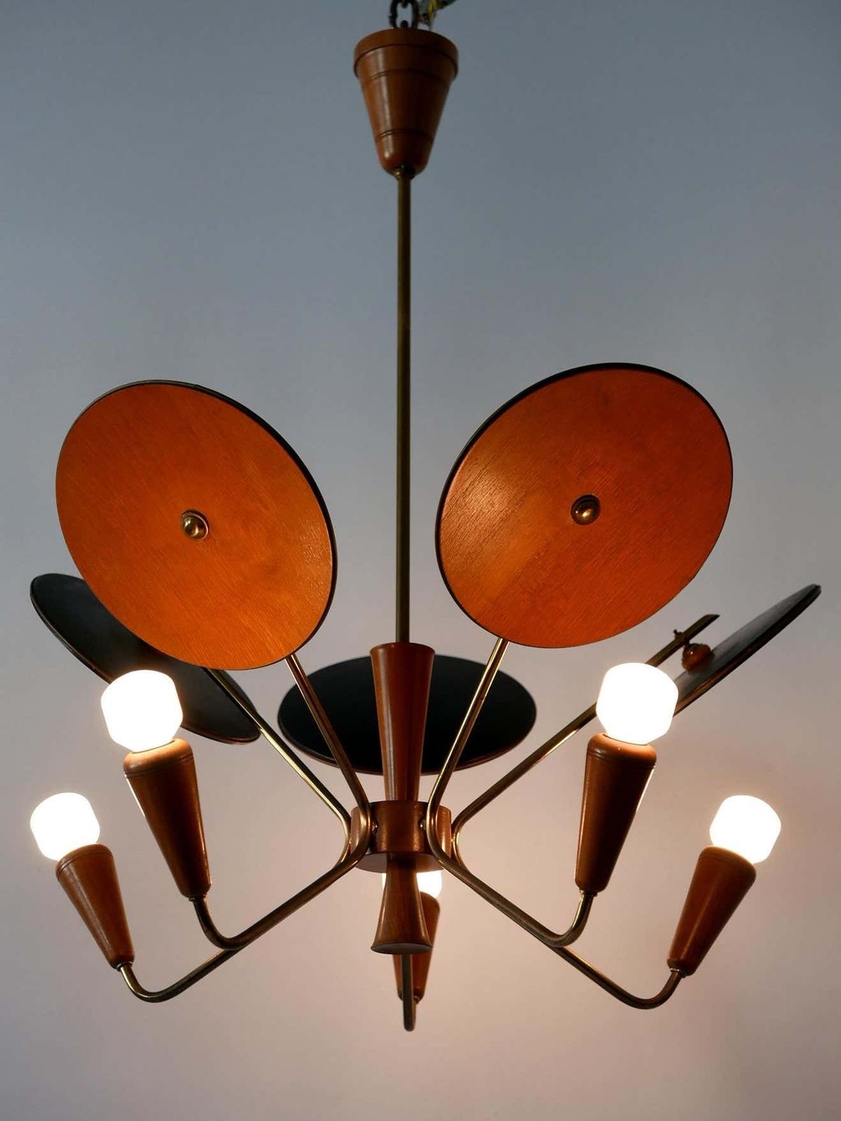 photo buy Exceptional Mid Century Modern Sputnik Pendant Lamp Or Chandelier Germany 1950s