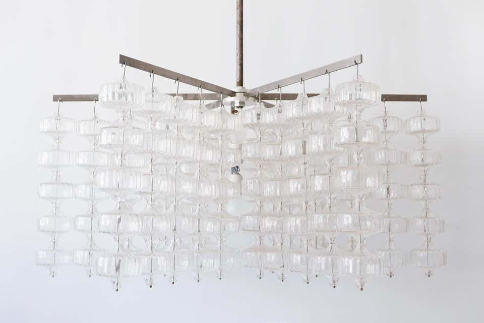 Huge Mid Century Modern Chandelier By Aloys Ferdinand Gangkofner, 1968, Germany photo vintage