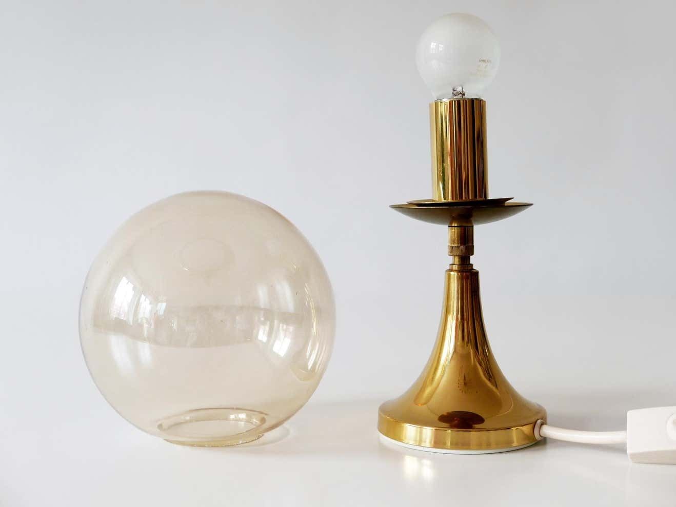 Lovely Mid Century Modern Brass Table Lamp By Sölken Leuchten, Germany, 1960s photo vintage