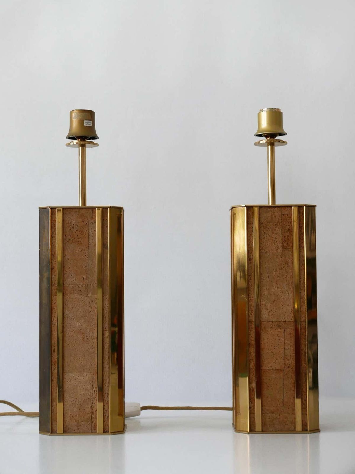 Set Of Two Monumental Mid Century Table Lamps By Vereinigte Werkstätten Germany photo buy