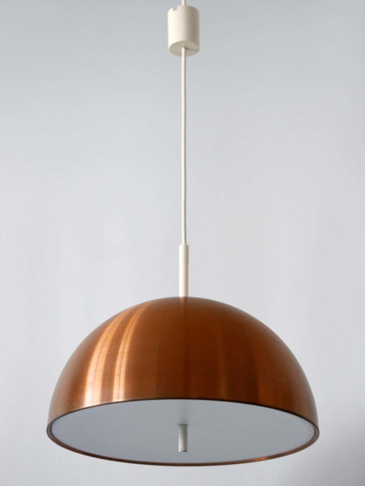 photo vintage Elegant Mid Century Modern Copper Pendant Lamp By Staff & Schwarz Germany, 1960s