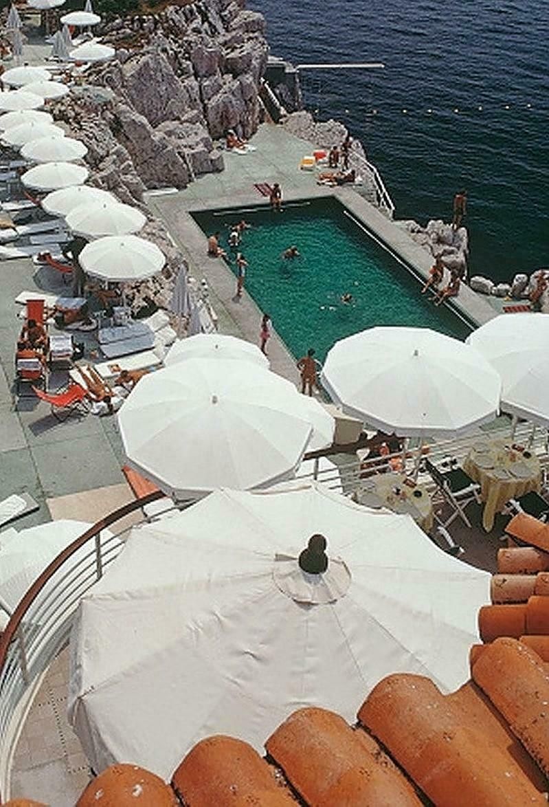 Hotel Du Cap, Eden Roc By Slim Aarons   Limited Edition Estate Stamped C Type Print photo furniture