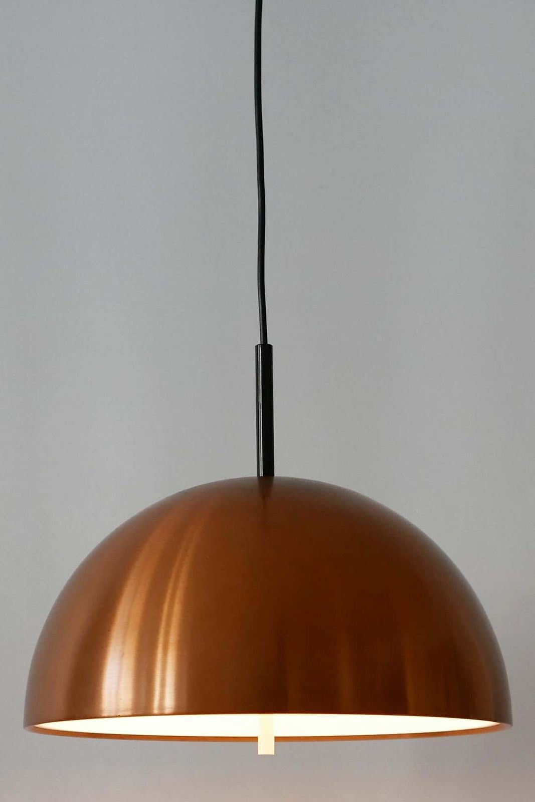 Elegant Mid Century Modern Copper Pendant Lamp By Staff & Schwarz 1960s, Germany photo for sale