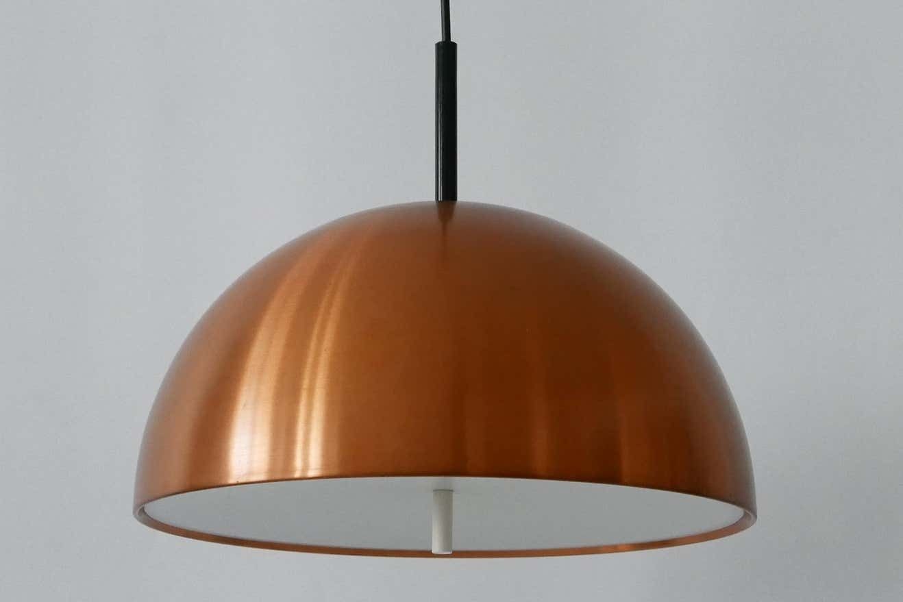 Lighting Elegant Mid Century Modern Copper Pendant Lamp By Staff & Schwarz 1960s, Germany photo