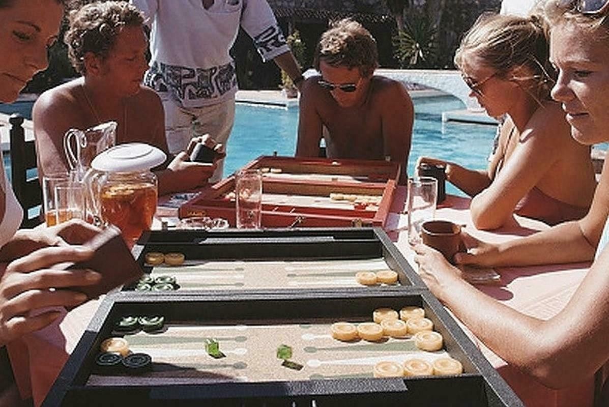 Backgammon Players By Slim Aarons photo furniture