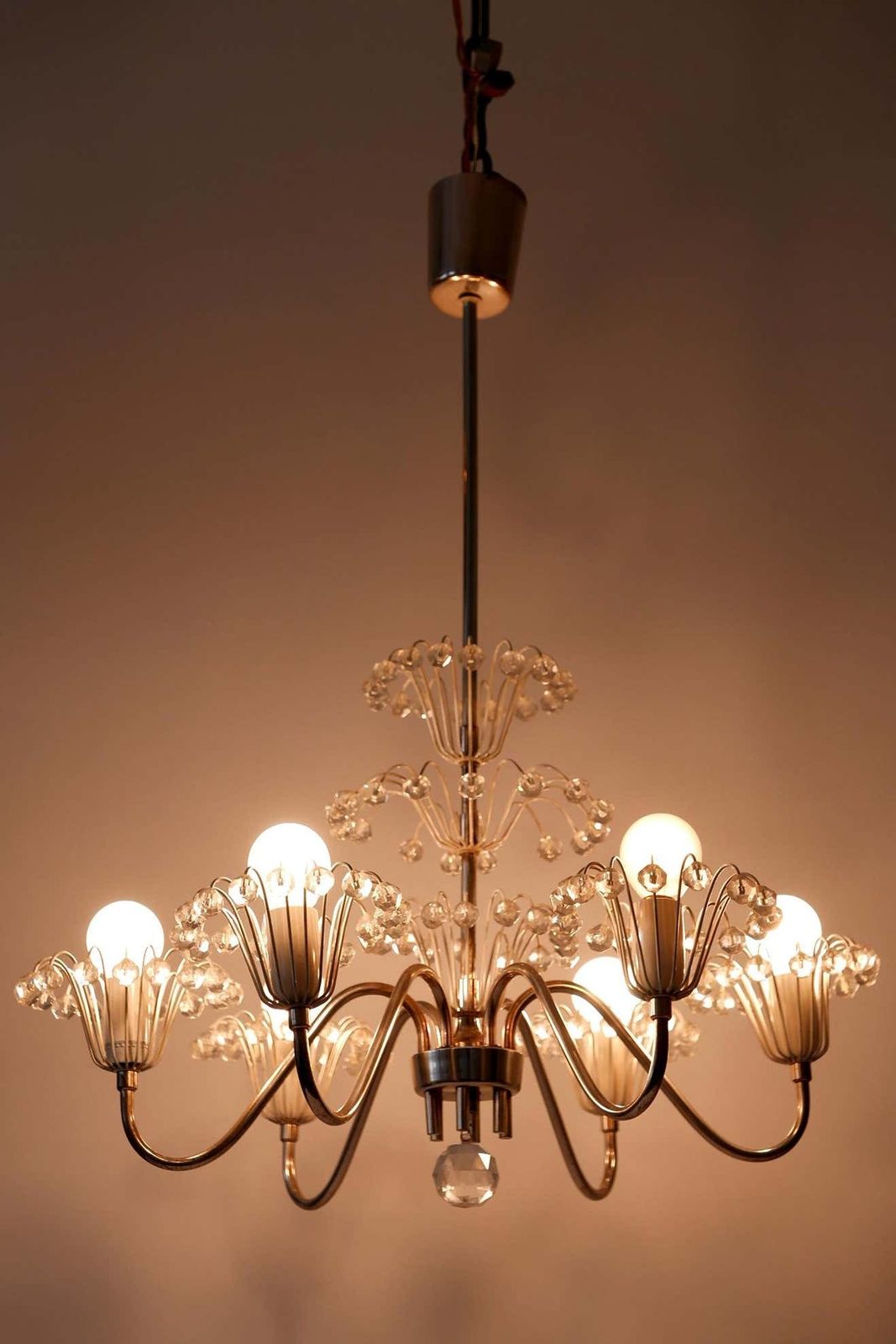 photo furniture Midcentury Chandelier Or Pendant Lamp By Emil Stejnar For Rupert Nikoll, 1950s