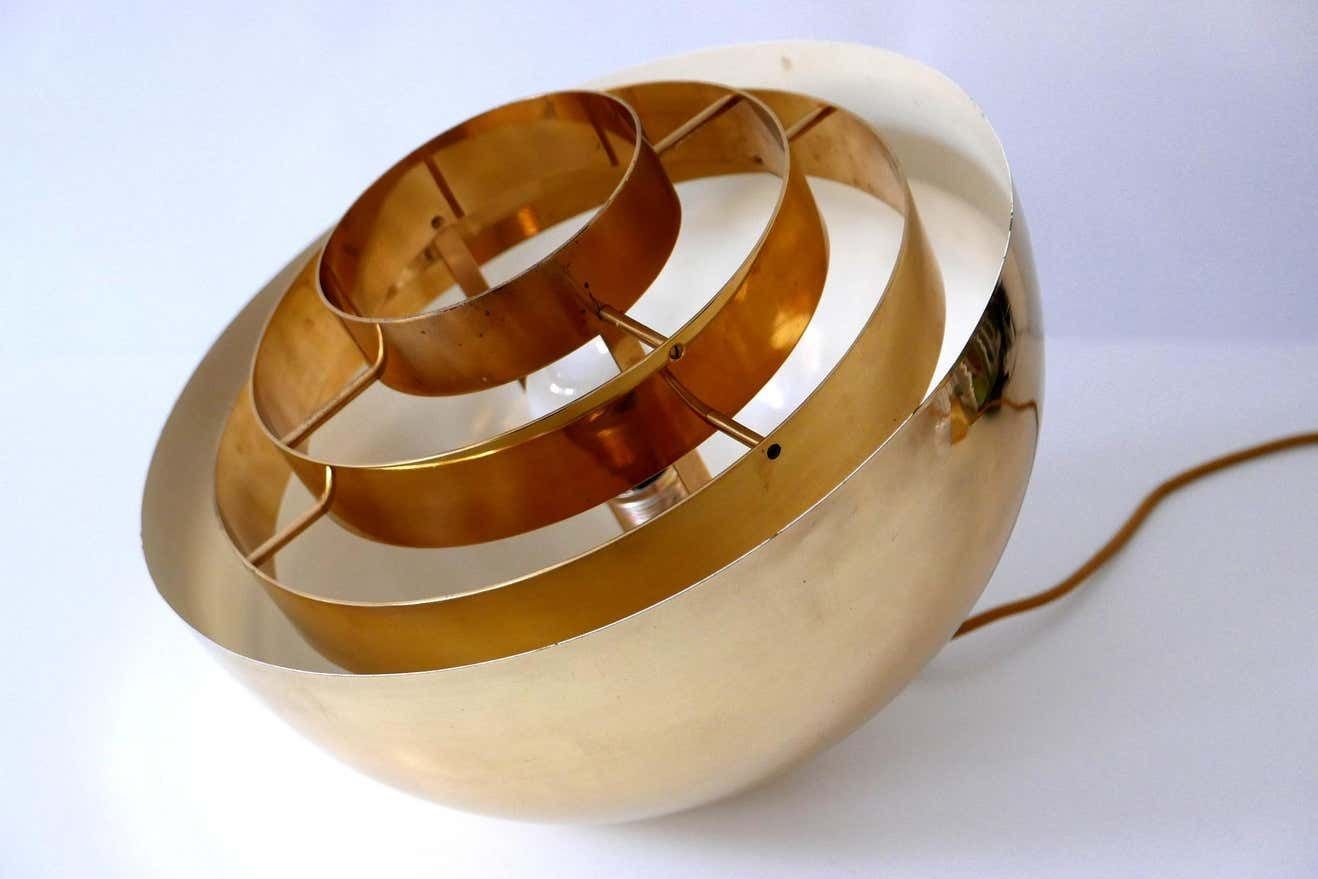 photo buy Brass Pendant Lamp Dome By Vereinigte Werkstätten München In 1960s, Germany