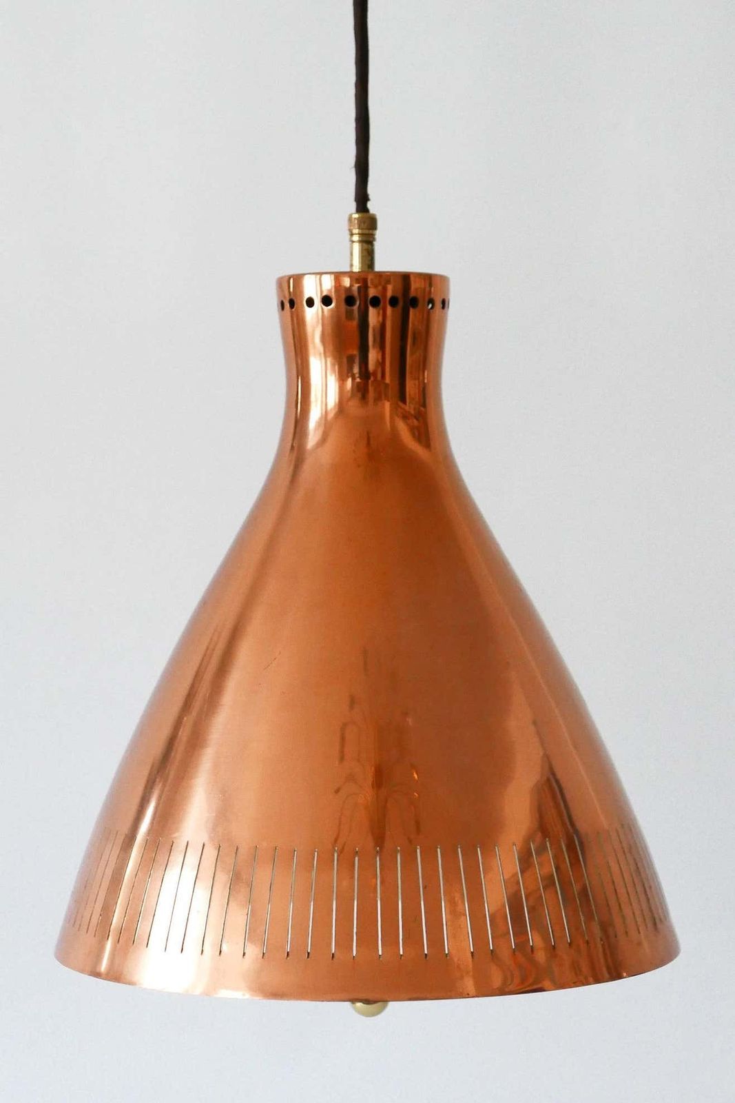 Mid Century Modern Copper Pendant Lamp By Vereinigte Werkstätten 1960s Germany photo buy