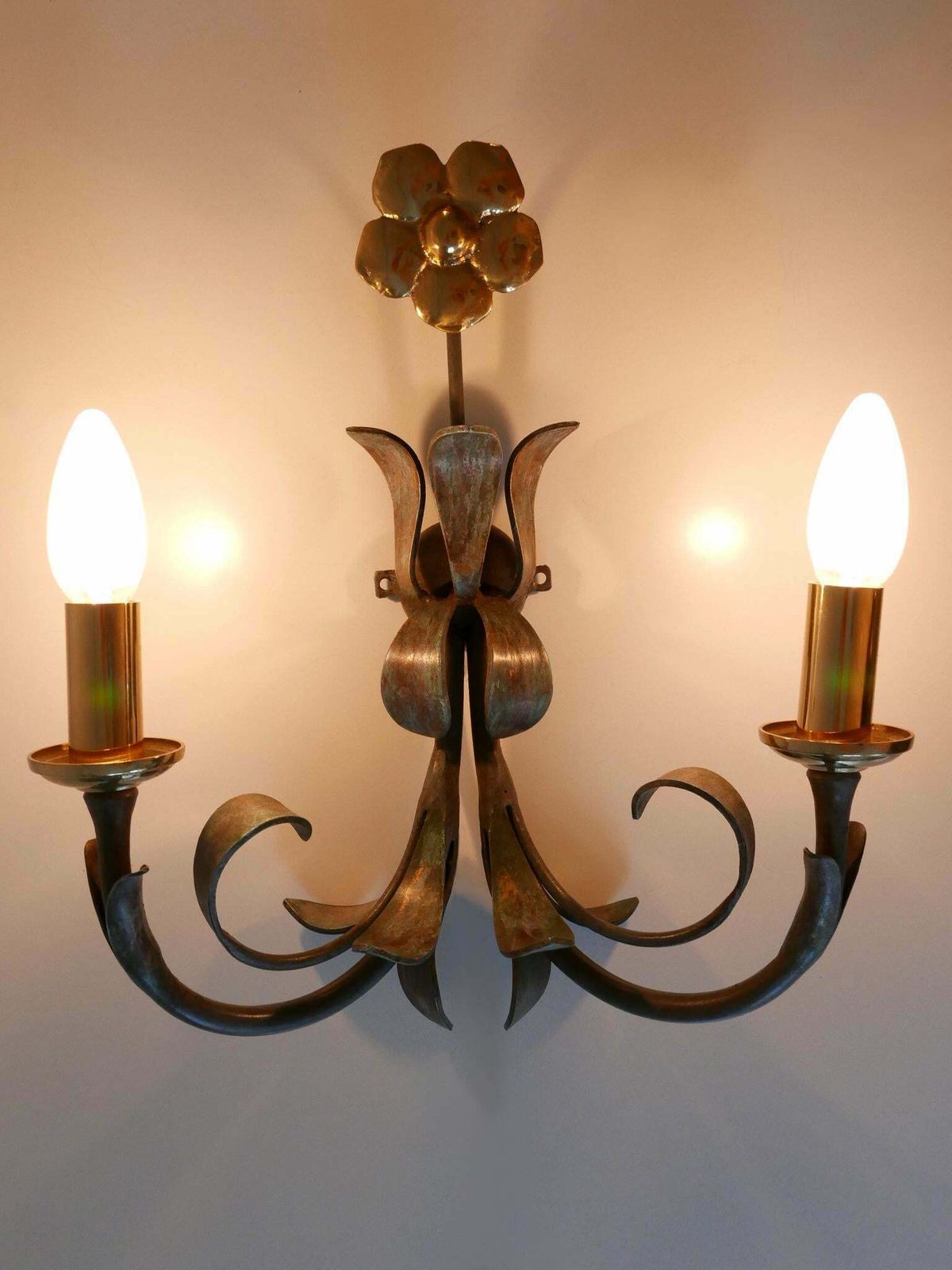 Set Of Two Brass & Metal Flush Mount Or Sconces By Hans Möller, Germany, 1970s photo buy