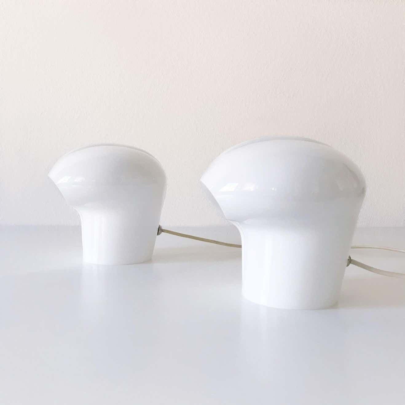 Lighting Set Of Two Exceptional Table Lamps By Gino Vistosi For Vistosi, Murano, 1970s photo