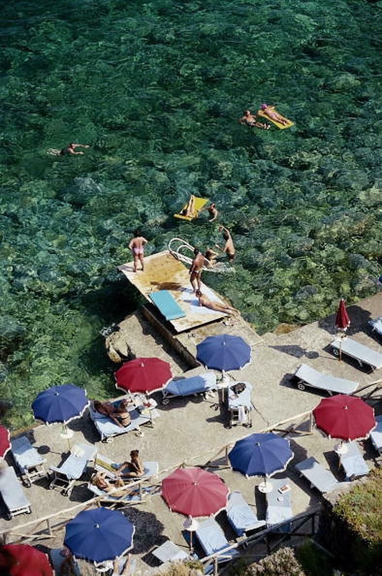 Porto Ercole Beach By Slim Aarons, Limited Edition Estate Stamped C Type