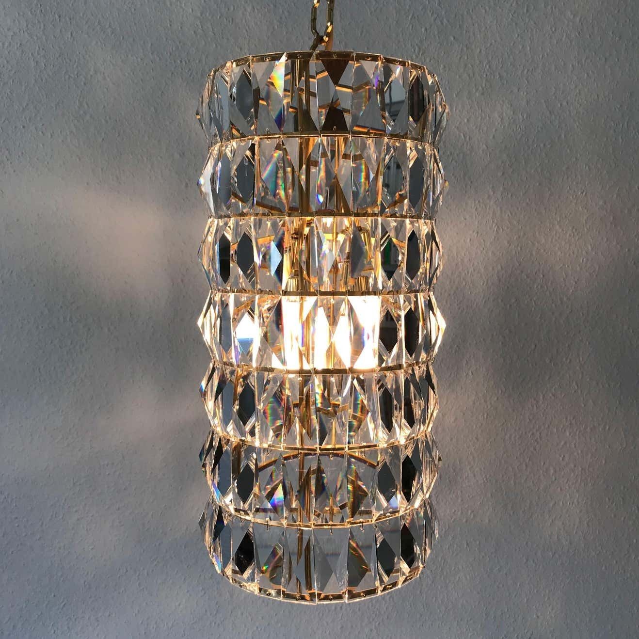 Crystal Glass Pendant Lamp Or Chandelier By Bakalowits & Söhne Vienna Austria photo vinterior