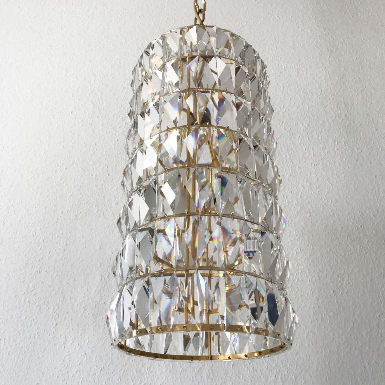 Crystal Glass Pendant Lamp Or Chandelier By Bakalowits & Söhne Vienna Austria photo buy
